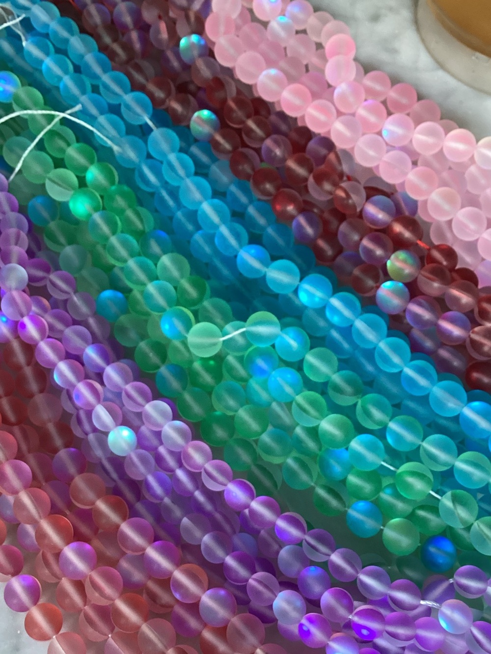 Mermaid Glass Bead Strand 10mm (35+ beads)